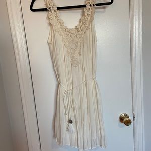 Boutique White Dress with Lace Detail Size S Bride